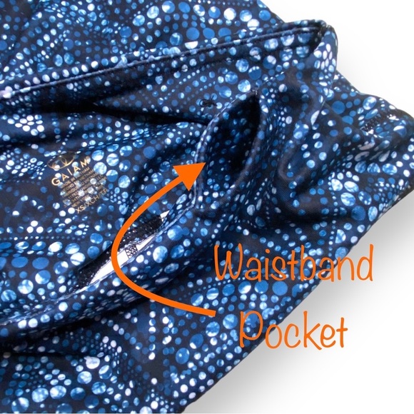 🎈 GAIAM Yoga Blue Dot Leggings Super Soft - Picture 6 of 9